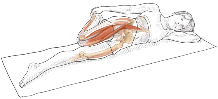 Vežba 7: Istezanje esktenzora kolena u ležećem položaju