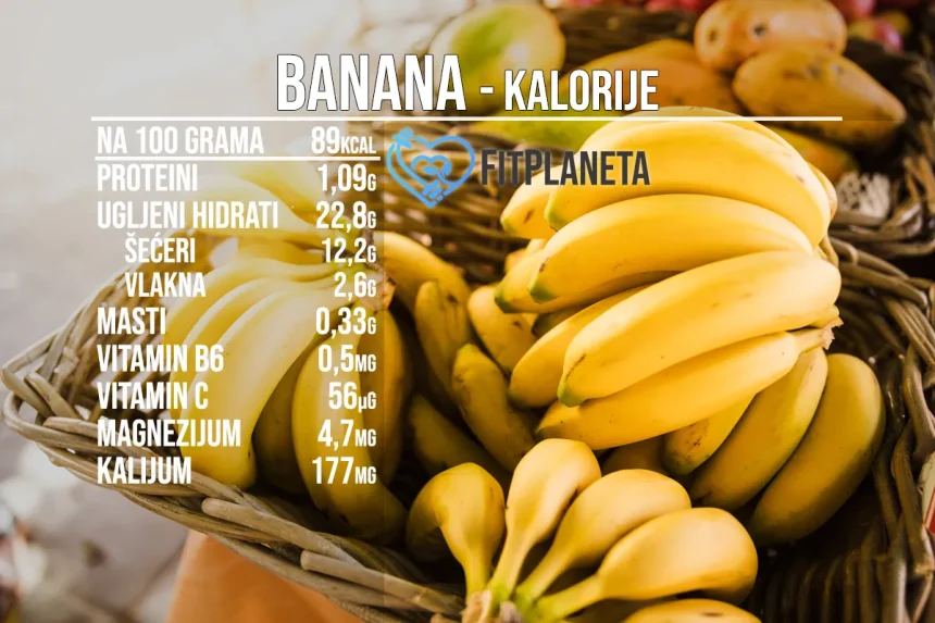 Banana kalorije nutritivna vrednost