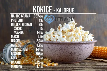 Kokice kalorije nutritivna vrednost zdravlje